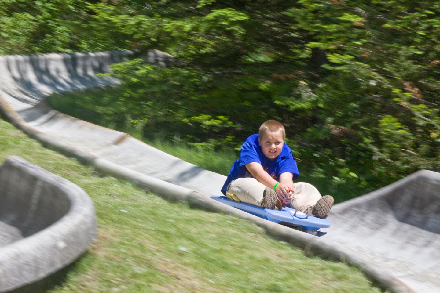 Alpine slide blue boy